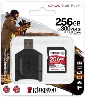 Kingston SD 256GB Canvas React Plus