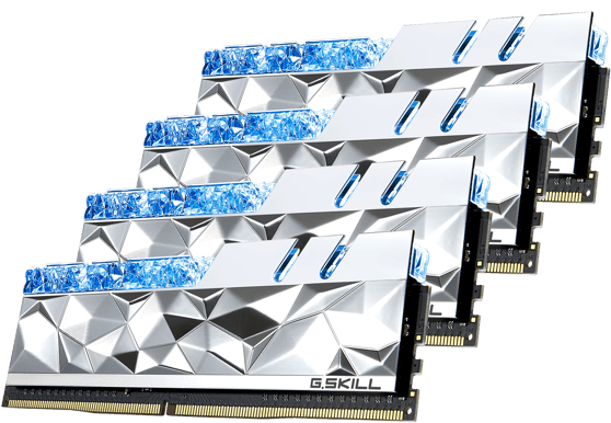 G.Skill 64GB (4x16GB) DDR4 3600MHz CL14 Trident Z Royal Elite RGB Silver