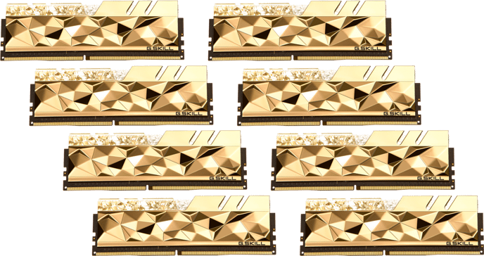G.Skill 64GB (8x8GB) DDR4 3600MHz CL14 Trident Z Royal Elite RGB Guld