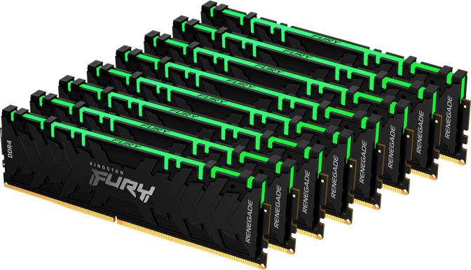 Kingston Fury 256GB (8x32GB) DDR4 3200MHz CL 16 Renegade RGB