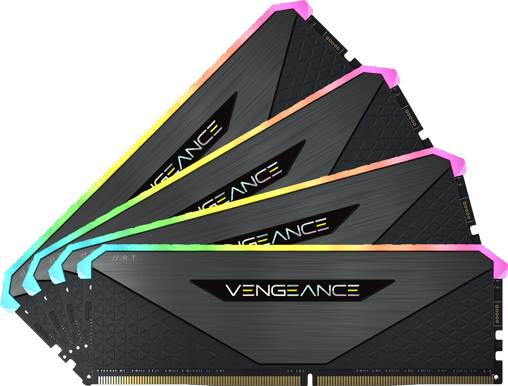 Corsair 64GB (4x16GB) DDR4 3600MHz CL18 Vengeance RGB RT Svart