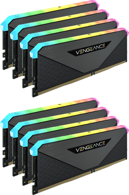 Corsair 256GB (8x32GB) DDR4 3600MHz CL18 Vengeance RGB RT Svart