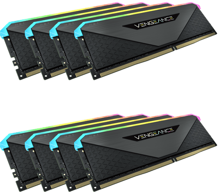 Corsair 256GB (8x32GB) DDR4 3600MHz CL18 Vengeance RGB RT Svart