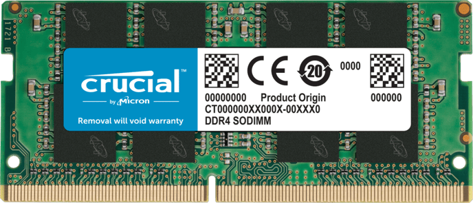 Crucial 16GB (1x16GB) DDR4 3200MHz CL22 SODIMM