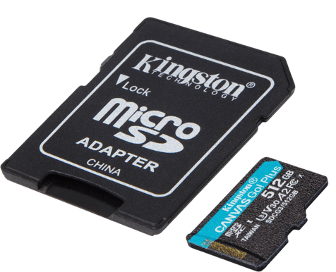 Kingston microSD 512GB Canvas Go! Plus
