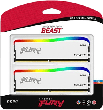 Kingston Fury 32GB (2x16GB) DDR4 3600MHz CL 18 Beast RGB Vit