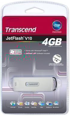 Transcend 4GB JetFlash V10 USBDisk, White