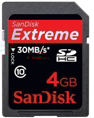 SanDisk SDHC Extreme 4GB