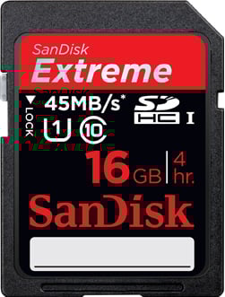 SanDisk SDHC Extreme HD Video 16GB