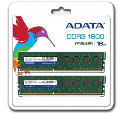 ADATA 16GB (2x8GB) DDR3 CL11 1600MHz Premier Series