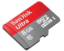 SanDisk MicroSDHC Ultra 8GB