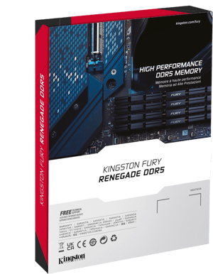 Kingston 32GB (2x16GB) DDR5 7200MHz CL38 FURY Renegade Silver