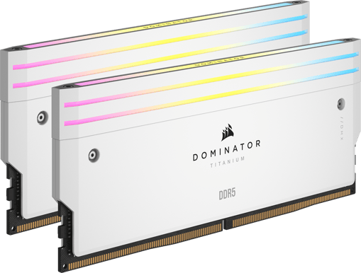 Corsair 32GB (2x16GB) DDR5 6600MHz CL32 Dominator Titanium RGB Vit