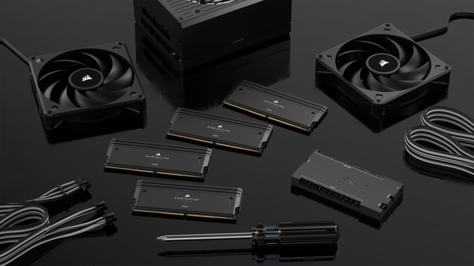 Corsair 64GB (2x32GB) DDR5 6000MHz CL30 Dominator Titanium RGB Svart