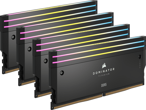 Corsair 64GB (4x16GB) DDR5 6000MHz CL36 Dominator Titanium RGB Svart