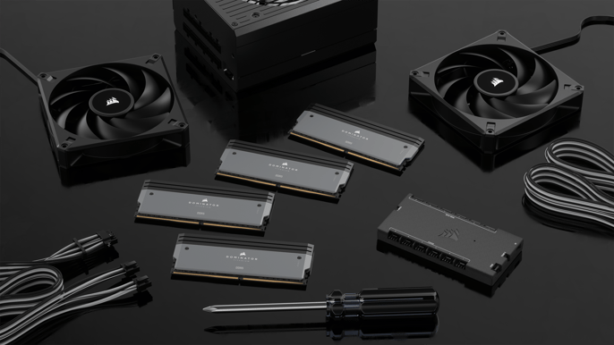 Corsair 32GB (2x16GB) DDR5 6000MHz CL30 Dominator Titanium RGB Grå AMD EXPO