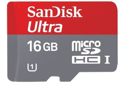 SanDisk MicroSDHC Ultra 16GB, Class 10