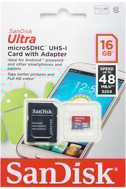 SanDisk MicroSDHC Ultra 16GB
