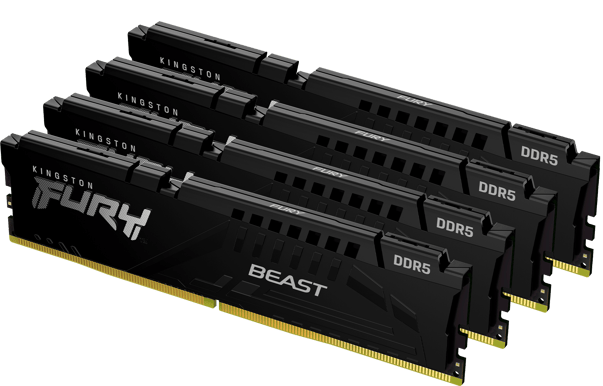 Kingston 128GB (4x32GB) DDR5 5200MHz CL40 FURY Beast