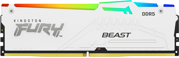 Kingston 32GB (1x32GB) DDR5 6000MHz CL36 FURY Beast RGB Vit AMD EXPO/Intel XMP 3.0