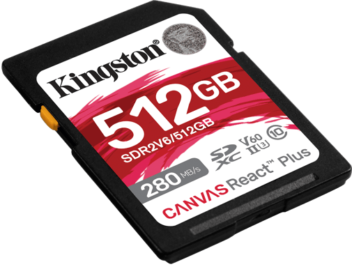 Kingston Canvas React Plus V60 SD 512GB