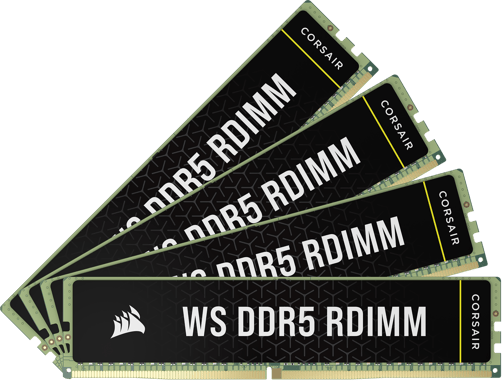 Corsair 64GB (4x16GB) WS DDR5 5600MHz CL40 RDIMM Intel XMP 3.0