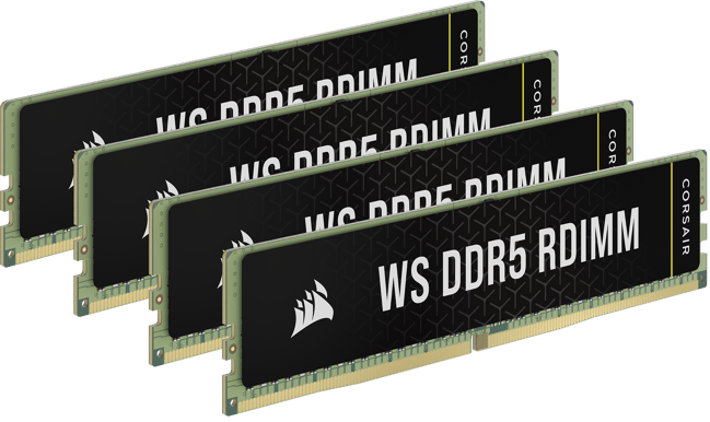 Corsair 64GB (4x16GB) WS DDR5 5600MHz CL40 RDIMM Intel XMP 3.0