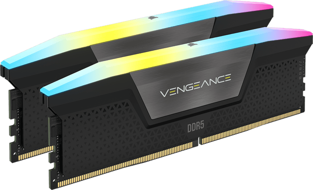 Corsair 32GB (2x16GB) DDR5 6000MHz CL28 Vengeance RGB Svart Intel XMP 3.0