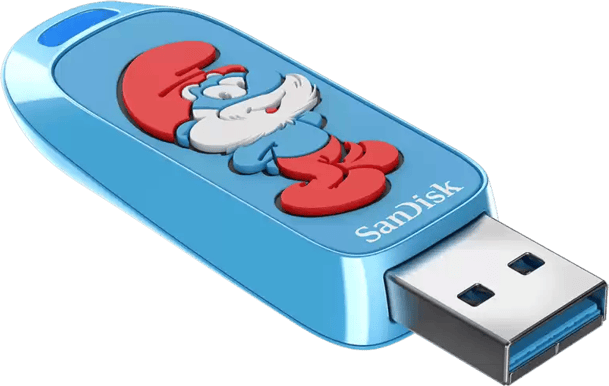 SanDisk Smurfs USB-A 3.2 Gen 1 - 128 GB (Gammel-Smurfen)
