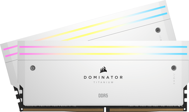Corsair 32GB (2x16GB) DDR5 6000MHz CL30 Dominator Titanium RGB Vit AMD EXPO/Intel XMP 3.0