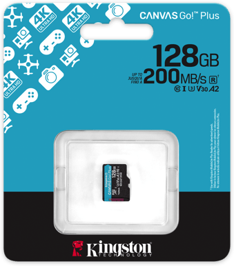 Kingston MicroSD 128GB Canvas Go Plus Gen4