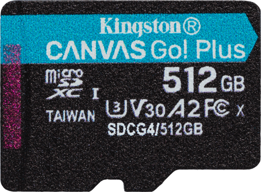 Kingston MicroSD 512GB Canvas Go! Plus Gen4