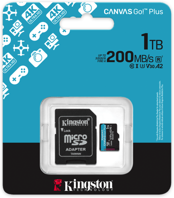 Kingston MicroSD 1TB Canvas Go! Plus Gen4
