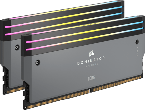 Corsair 96GB (2x48GB) DDR5 6000MHz CL30 Dominator Titanium RGB Grå AMD EXPO/Intel XMP 3.0