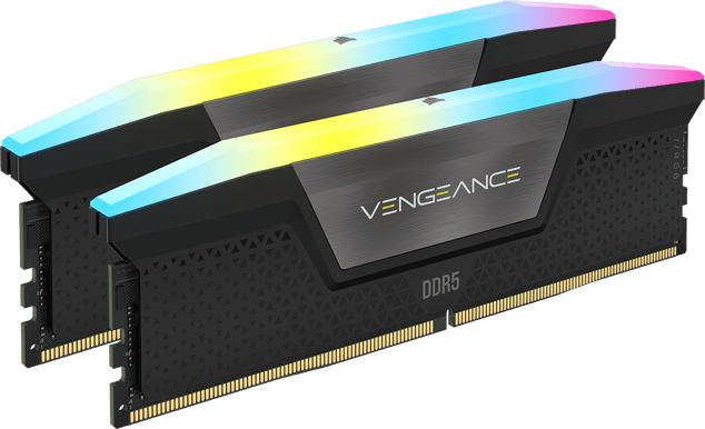 Corsair 96GB (2x48GB) DDR5 6000MHz CL36 Vengeance RGB AMD EXPO/Intel XMP 3.0 Svart