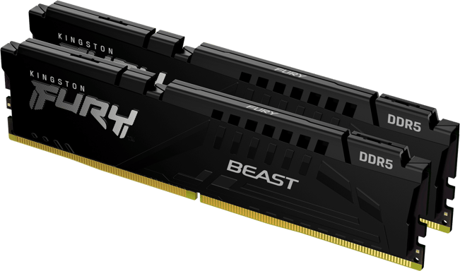 Kingston 64GB (2x32GB) DDR5 5200MHz CL40 FURY Beast AMD EXPO/Intel XMP 3.0
