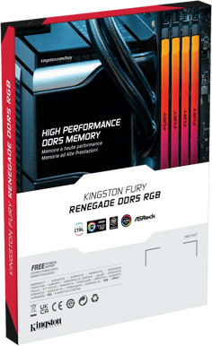 Kingston 48GB (2x24GB) DDR5 8000MHz CL38 Fury Renegade RGB Silver