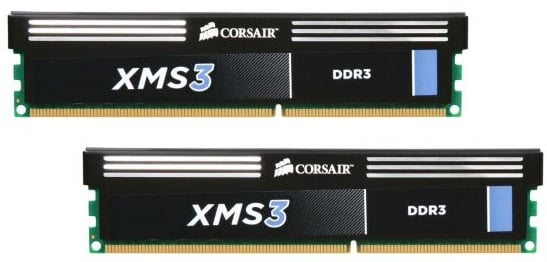 Corsair 8GB (2x4096MB) CL9 1600Mhz XMS3