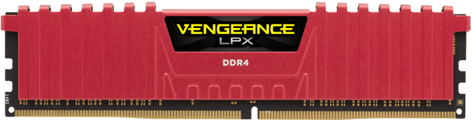 Corsair 16GB (2x8GB) DDR4 2666Mhz CL16 Vengeance LPX Röd