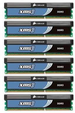 Corsair 12GB (6x2048MB) CL9 1600Mhz XMS3