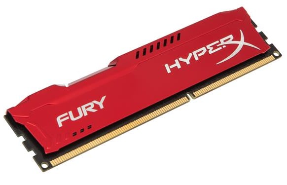 Kingston 4GB (1x4GB) DDR3 1600MHz CL10 Fury Röd