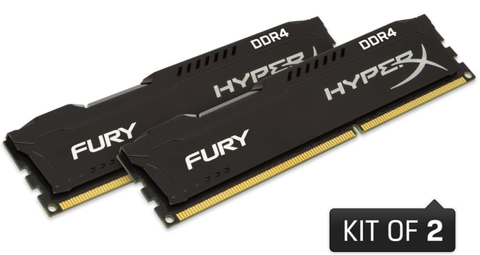 HyperX FURY DDR4 16GB(8GB×2)メモリ Kingston HyperX 16GB (2x8GB) DDR4 2133MHz Fury Black - Inet.se