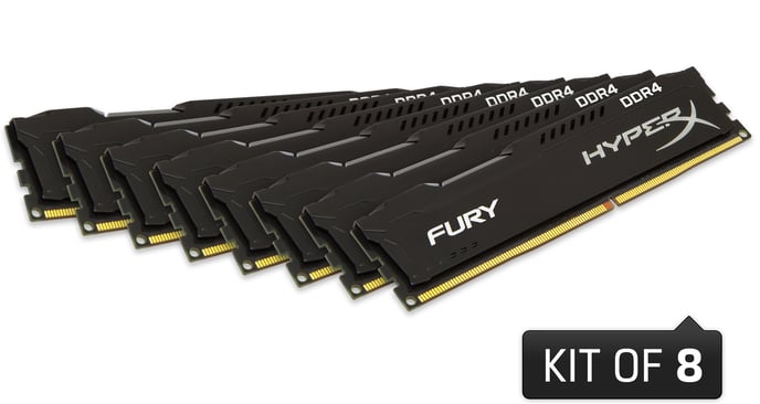 Kingston 64GB (8x8GB) DDR4 2133MHz Fury Black
