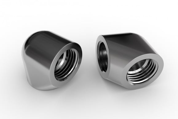 EK-AF Angled 90 2F G1/4 -Svart Nickel