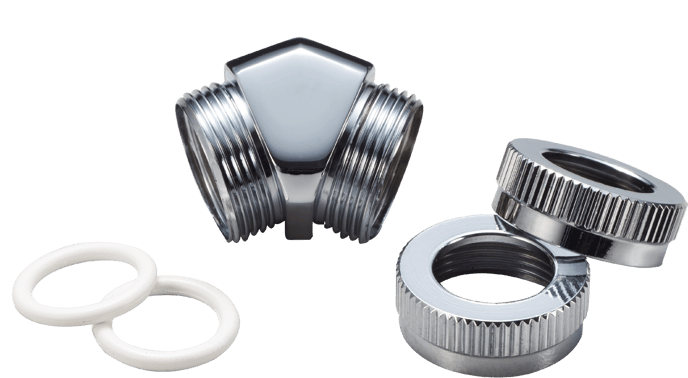 Phanteks 12mm Hard Tube Adapter 45° -Krom