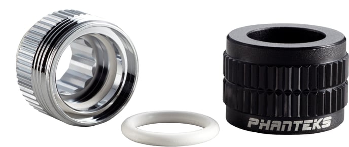 Phanteks 12mm Hard Tube Fitting G1/4 -Svart