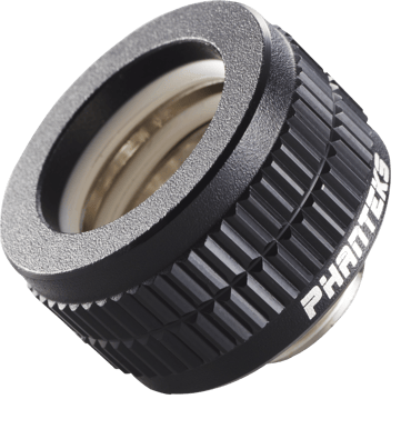 Phanteks 16mm Hard Tube Fitting G1/4 -Svart