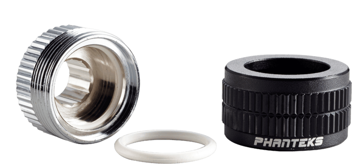 Phanteks 16mm Hard Tube Fitting G1/4 -Svart