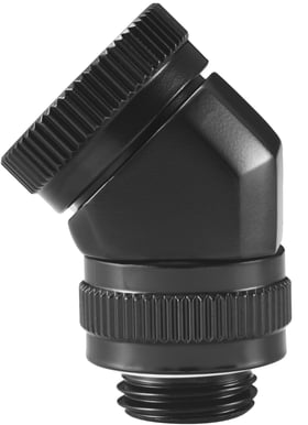 Phanteks 12mm Hard Tube Rotary Fitting 45° G1/4 -Svart