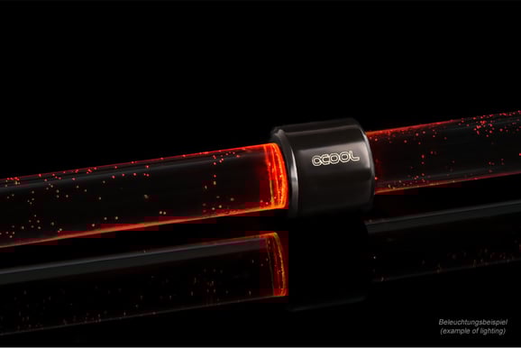 Alphacool Aurora HardTube Röd LED ring 13mm Svart